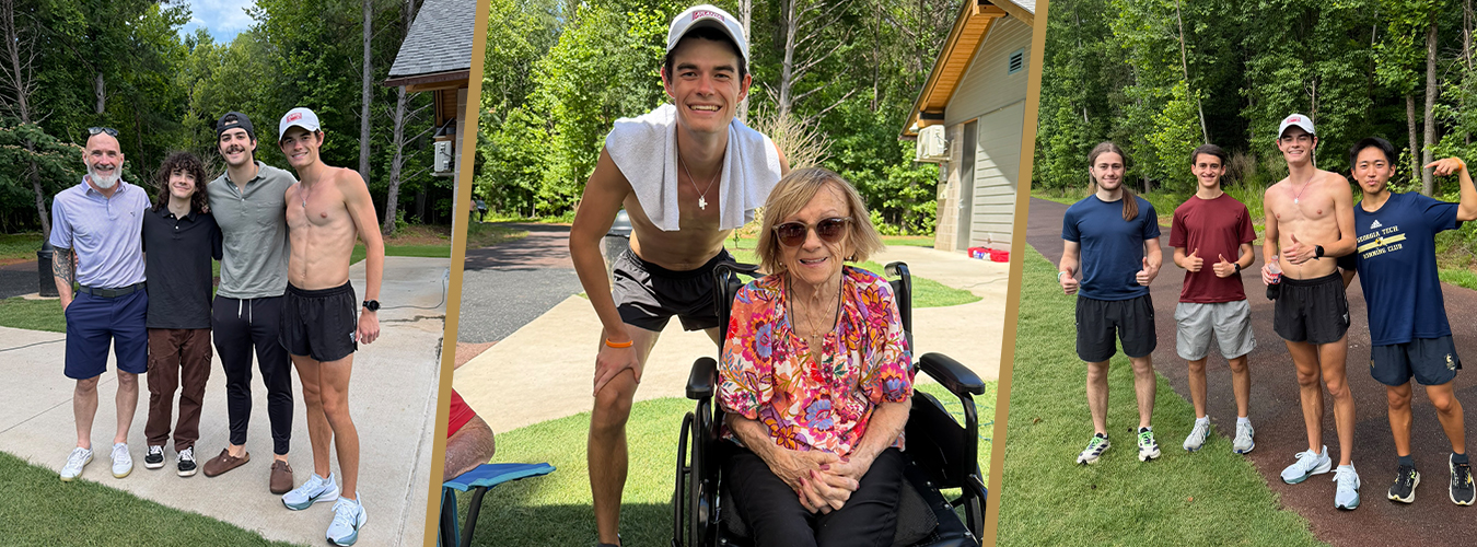 Wilson with his grandmother.