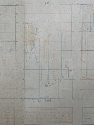 blueprint of 1929 Rose Bowl second quarter play Riegels's run