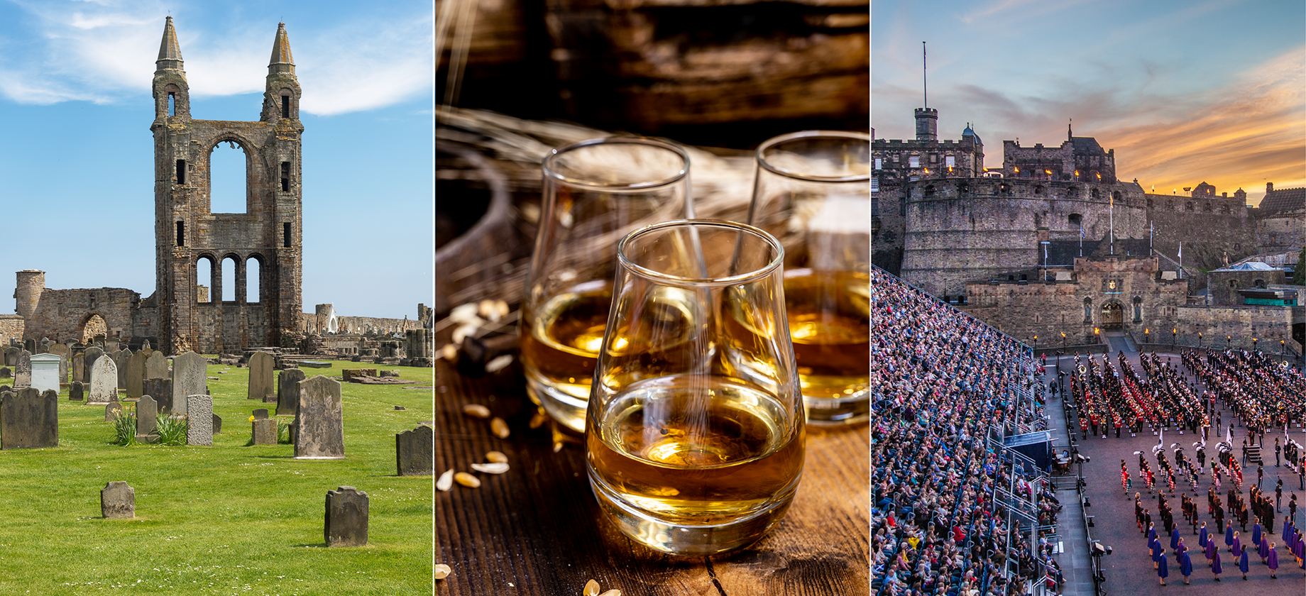 Collage of photos from Scotland