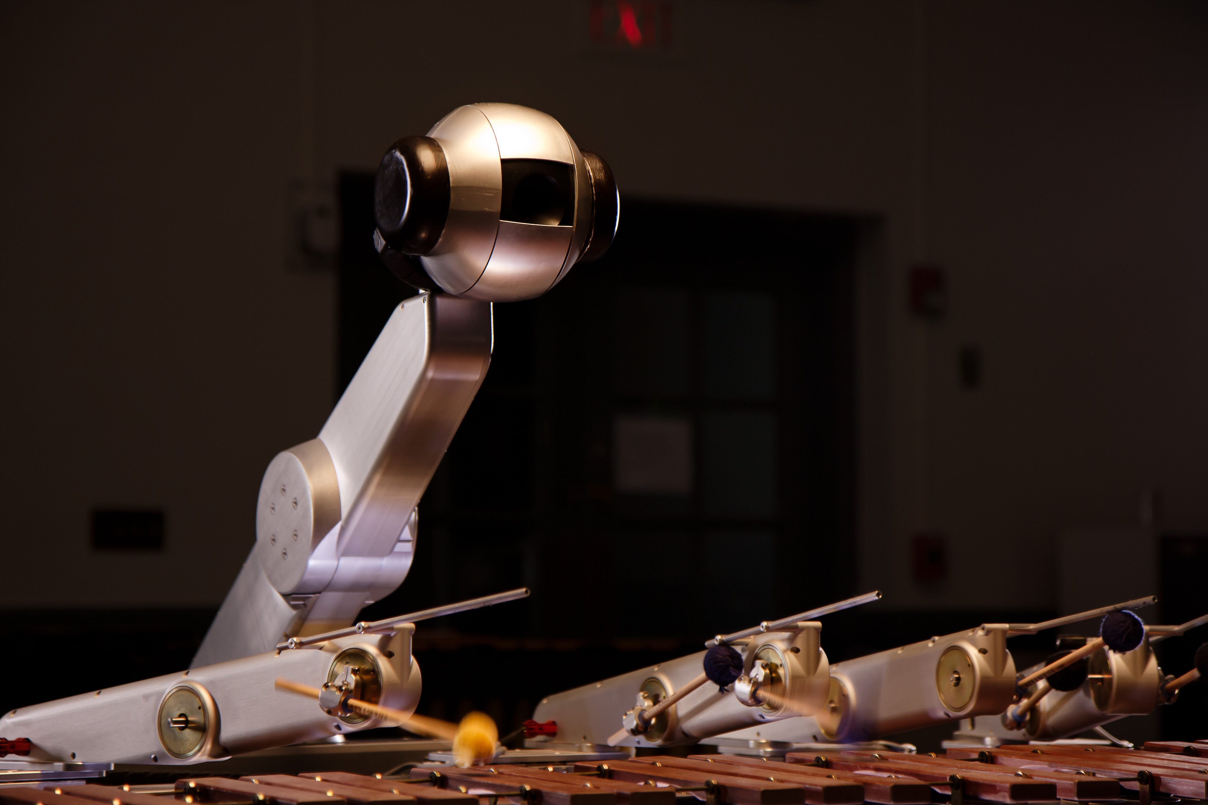 picture of robot playing a musical instrument