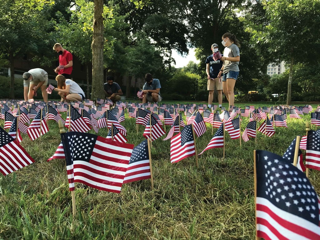 Memorial for 9/11 on GT campus