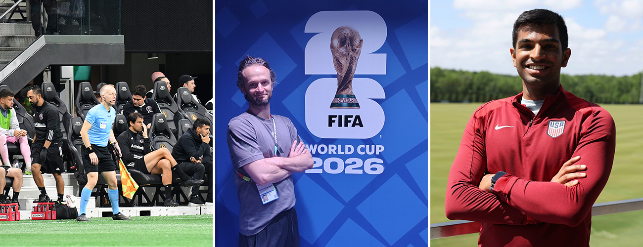 collage of three Gt alums featured in the world cup